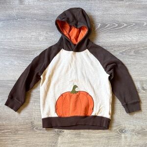 Gymboree Brown Cream Orange Pumpkin Hoodie